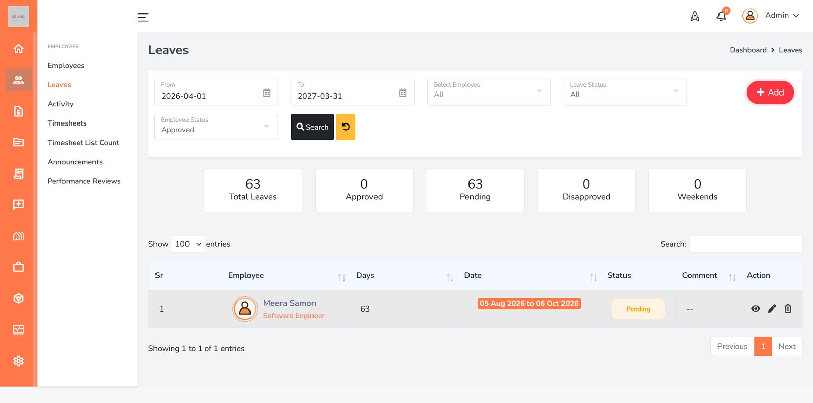 ShiftworkQ leave management with balances, status and approval workflow